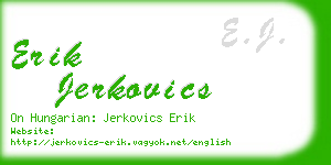 erik jerkovics business card